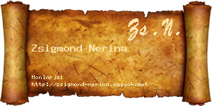 Zsigmond Nerina névjegykártya